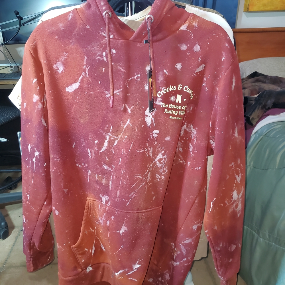 Crooks & Castles Red Sweater with Artistic Flair